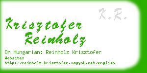 krisztofer reinholz business card